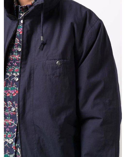 Isabel Marant Blue High-Neck Zip-Up Jacket for men