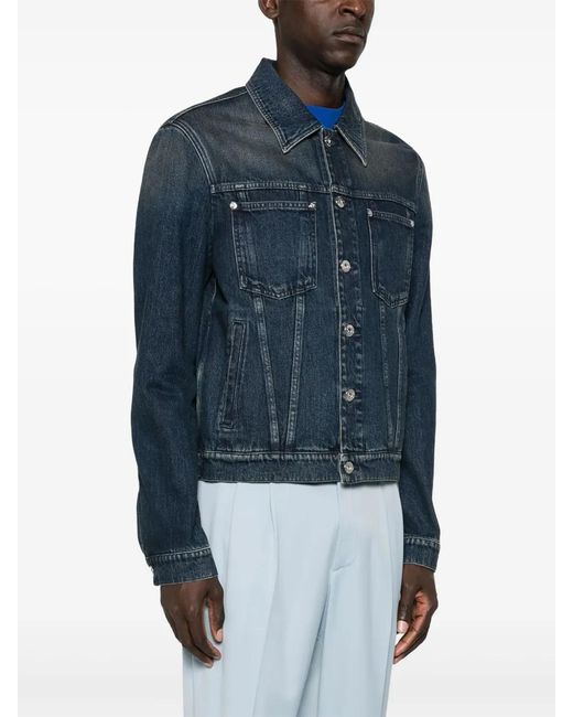 Lanvin Blue Jacket With Patch for men