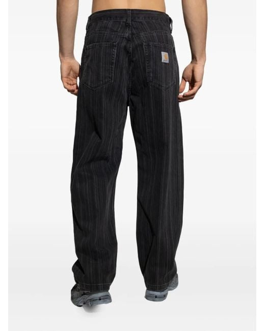 Carhartt Rylan Jeans Met Krijtstreep in het Black voor heren