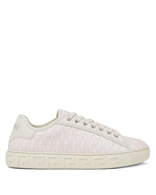 Versace White Barocco Greca Sneakers