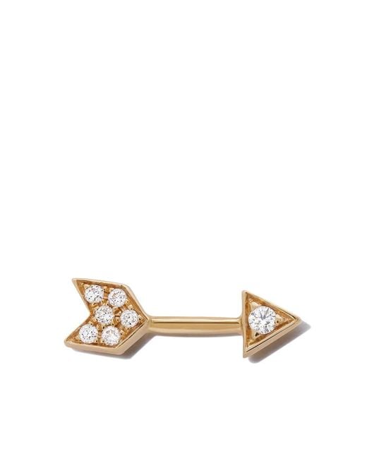 Maria Tash White 18Kt Arrow Diamond Stud Earring