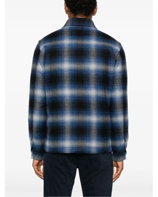 Woolrich Blue Alaskan Shirt Jacket for men