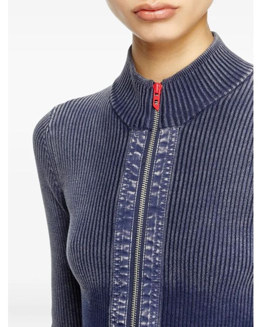 DIESEL M-melissa リブニット カーディガン Blue