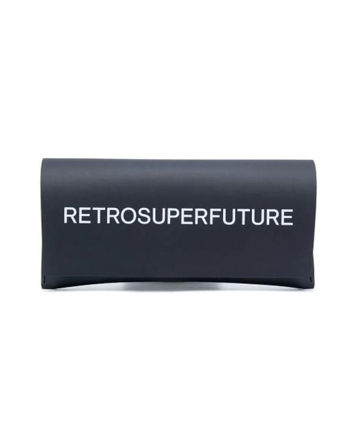 Retrosuperfuture Black Square-Frame Tinted Sunglasses for men