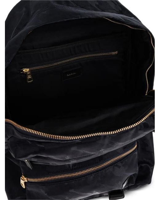 Paul Smith Blue Zip Camouflage Backpack for men