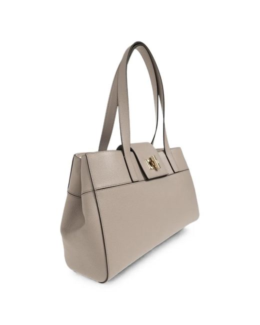 Furla Natural Amelia Leather Shoulder Bag