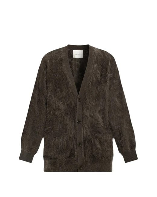 Lisa Yang Gray Devean Brushed Cardigan for men