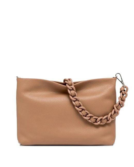 Gianni Chiarini Natural Medium Brenda Chain Shoulder Bag