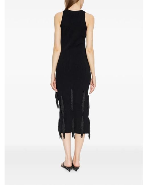 IRO Black Midi Fringe Dress