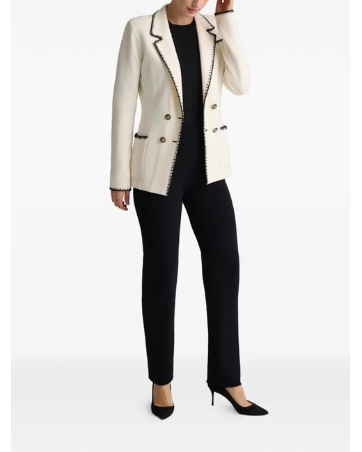 St. John Black Knit Legacy Crepe Trousers