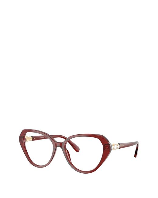 Swarovski Red Cat-Eye Glasses