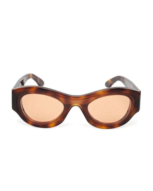 Sunnei Natural Oval-Frame Sunglasses