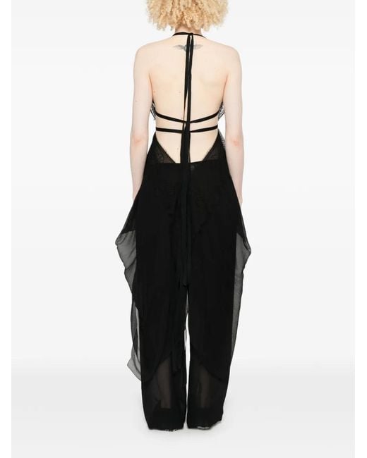 Ann Demeulemeester Black Halter-Neck Top