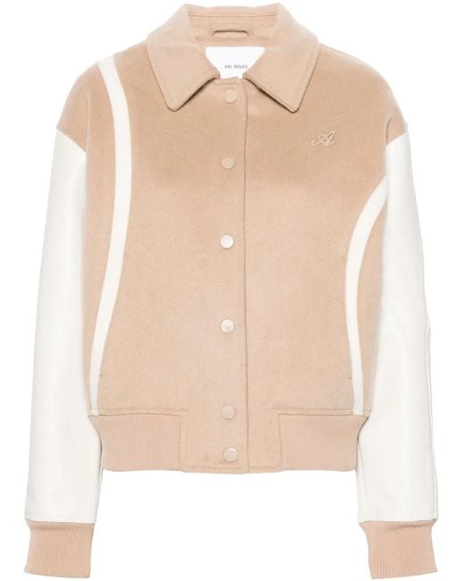Axel Arigato Natural Bay Wool-Blend Varsity Jacket