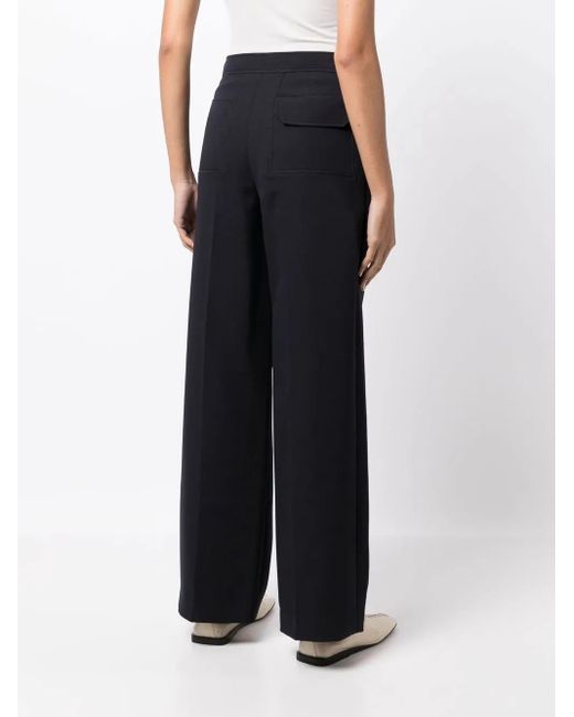 Low Classic Blue Pocket-Point Wide-Leg Trousers