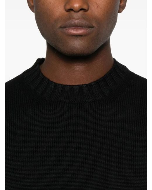Pull Côtelé À Col Rond FILIPPO DE LAURENTIIS pour homme en coloris Black