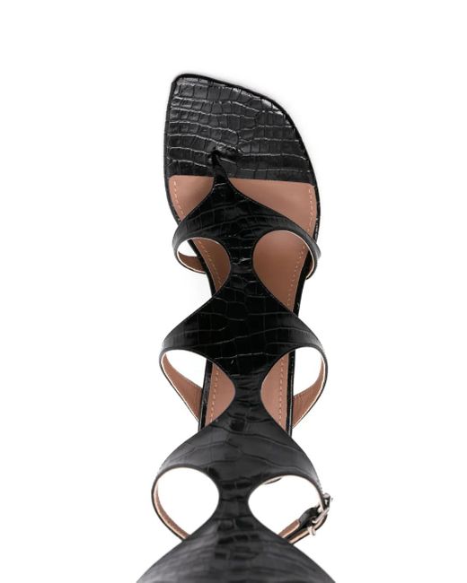 Paris Texas 100 Mm Uma Kniehoge Sandalen in het White