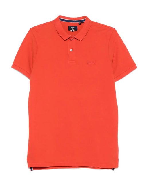 Superdry Men's Red Cotton Polo Shirt