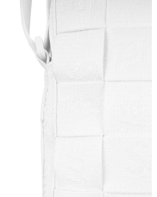 Supreme White Woven Messenger Bag for men