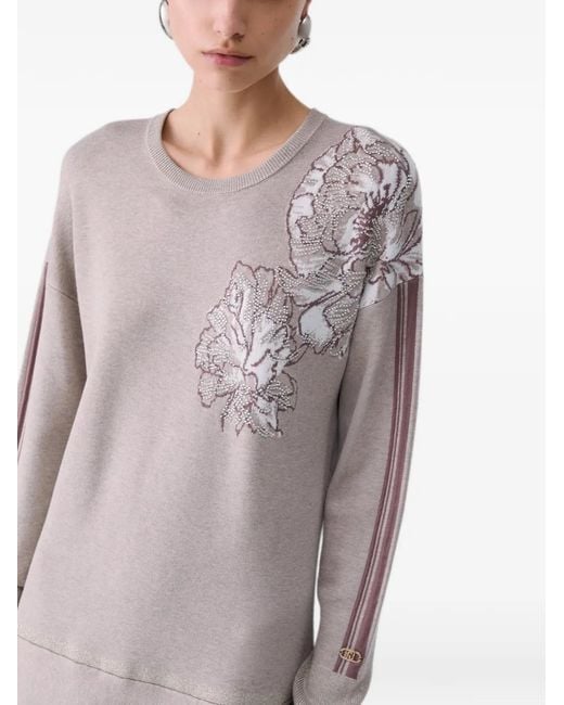 Liu Jo Natural Short Jacquard Knit Dress