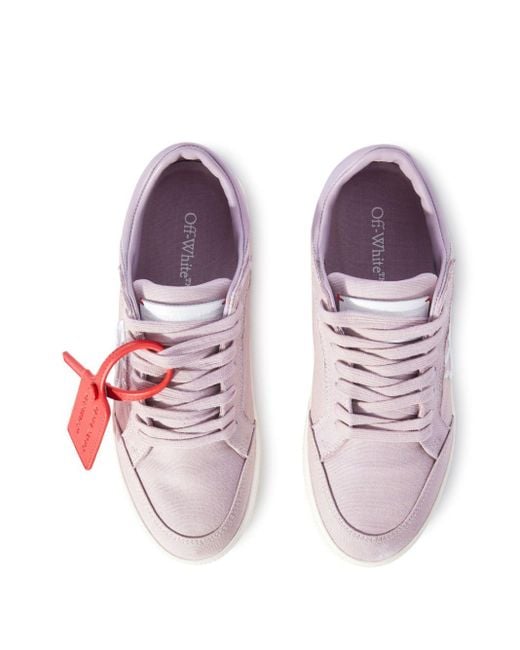 Off-White c/o Virgil Abloh New Low Vulcanized Canvas Sneakers in het Pink