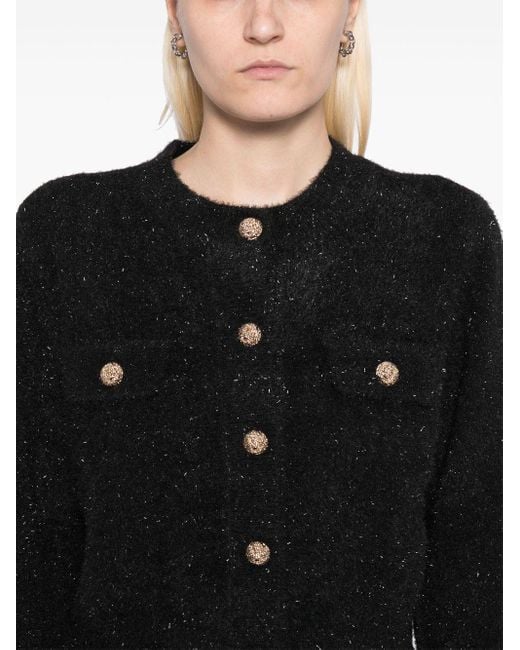 B+ AB Black Brushed Effect Cardigan