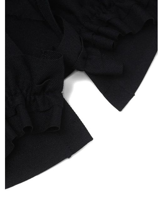 Comme des Garçons Black Ruffled Bow Scarf