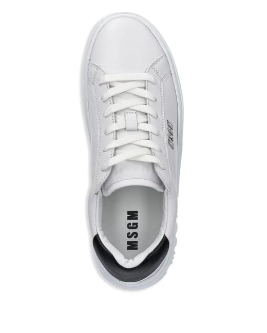 Zapatillas con placa del logo MSGM de hombre de color White