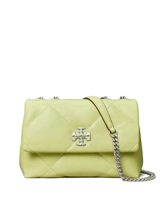 Tory Burch Green Small Kira Diamond Quilt Convertible Shoulder Bag