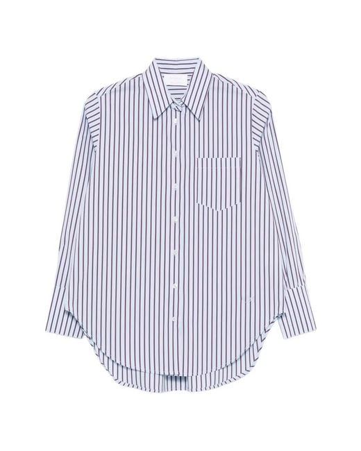 Daniele Fiesoli White Striped Pocket Shirt