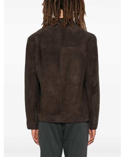 Arma Black Leather Jacket for men