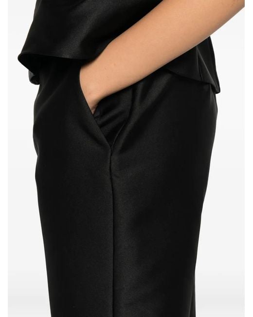 Roland Mouret Black Side-Zip Trousers