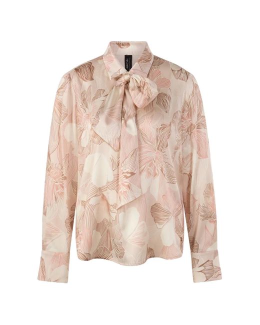 Marc Cain Pink Floral Bow Blouse