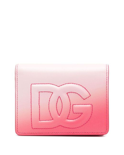Cartera continental con efecto sombreado Dolce & Gabbana de color Pink