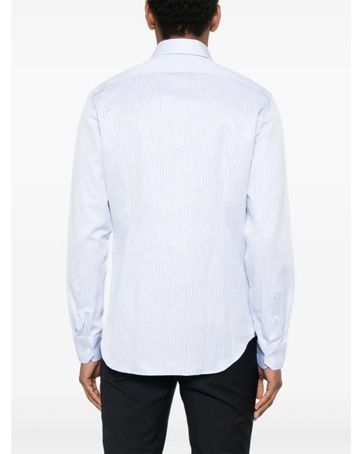 Corneliani Gestreept Overhemd in het White voor heren