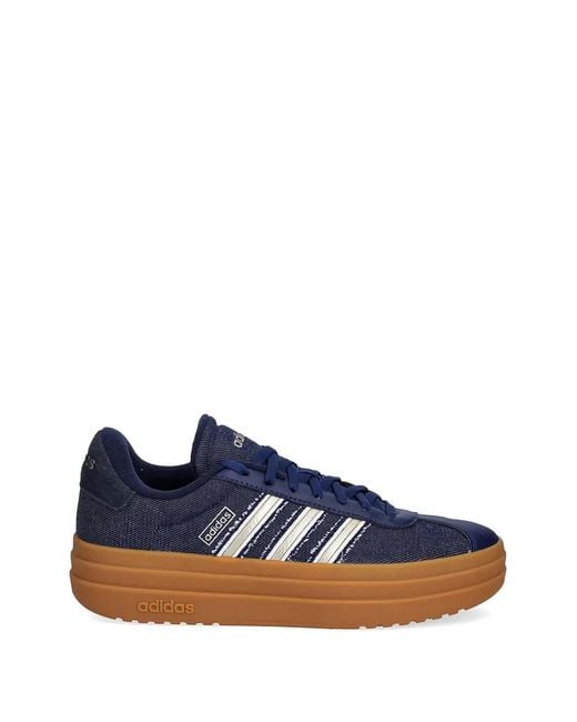 Adidas Blue Stripes Platform Sneakers