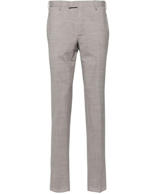 PT Torino Gray Skinny Virgin Wool Trousers for men