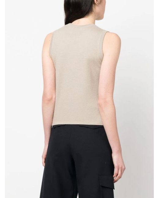 Frenckenberger Natural Cashmere Knitted Tank Top