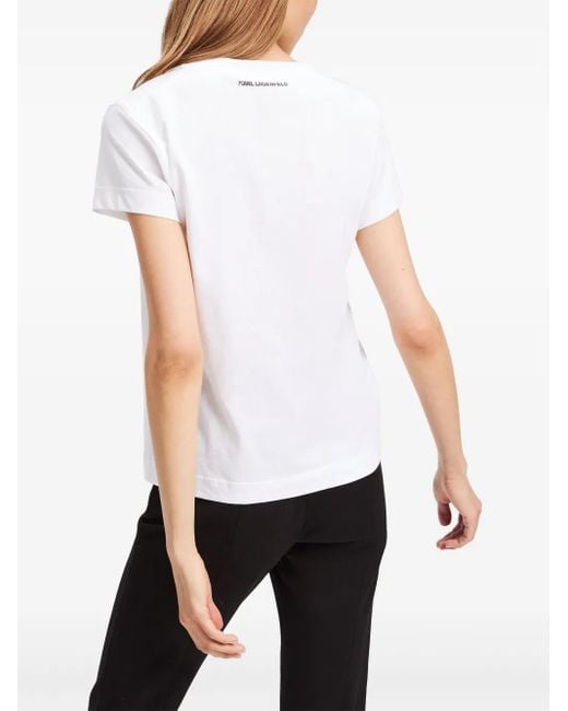 Karl Lagerfeld White Rue St-Guillaume T-Shirt