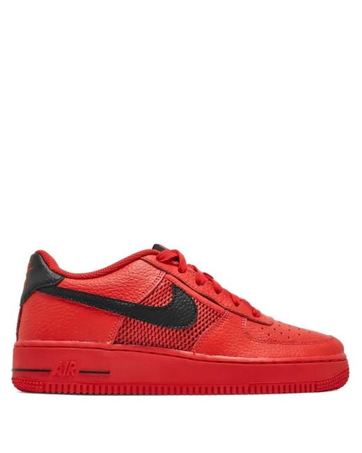 Nike Men's Red Air Force Mesh Pocket Sneakers