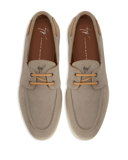 Giuseppe Zanotti Gray The Maui Boat Shoes for men