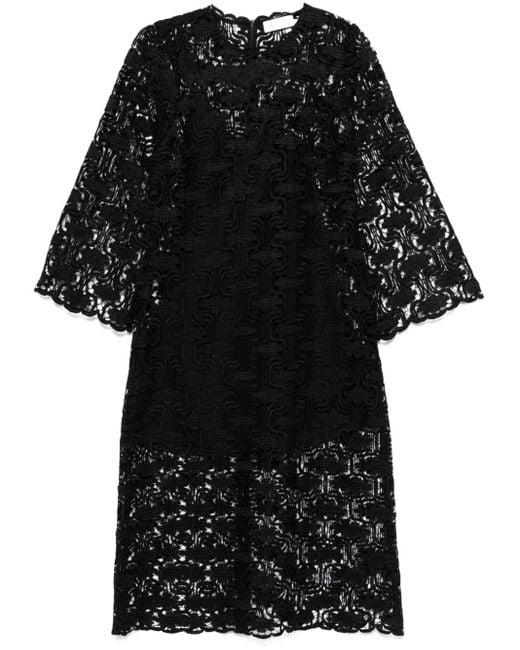 Zimmermann Black Maxine Midi Dress