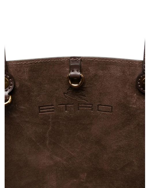 Etro Brown Paisley-Print Shoulder Bag for men