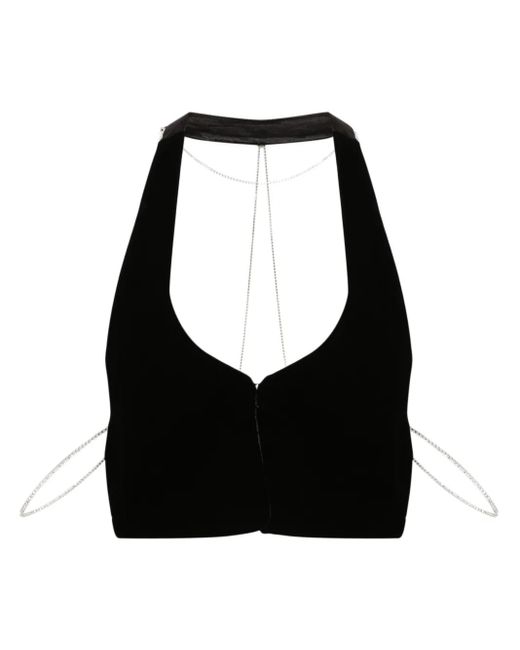 HAMOULET Black Cosmos Velvet Waistcoat