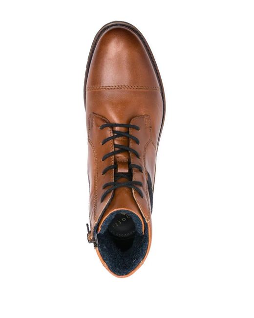 Bugatti Brown Caj Leather Boots for men