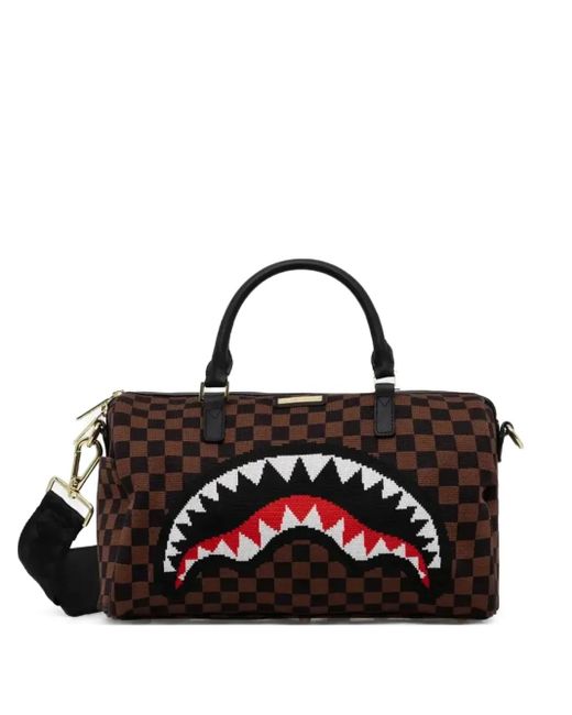 Borsone A Quadri di Sprayground in Black