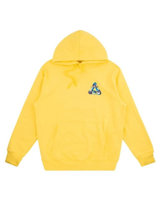 Palace Yellow Tri-Camo Print Hoodie for men