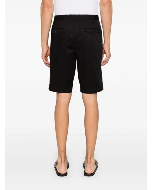 PT Torino Black Pleated Shorts for men