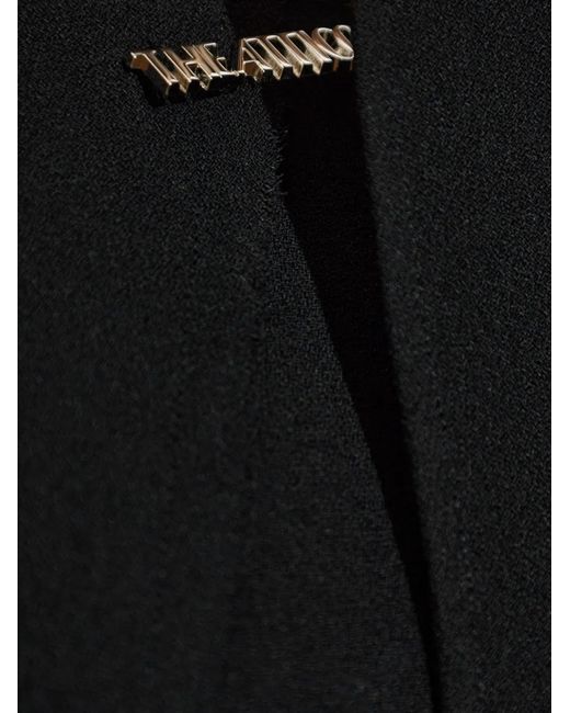 The Attico Black Open-Back Wool Dress
