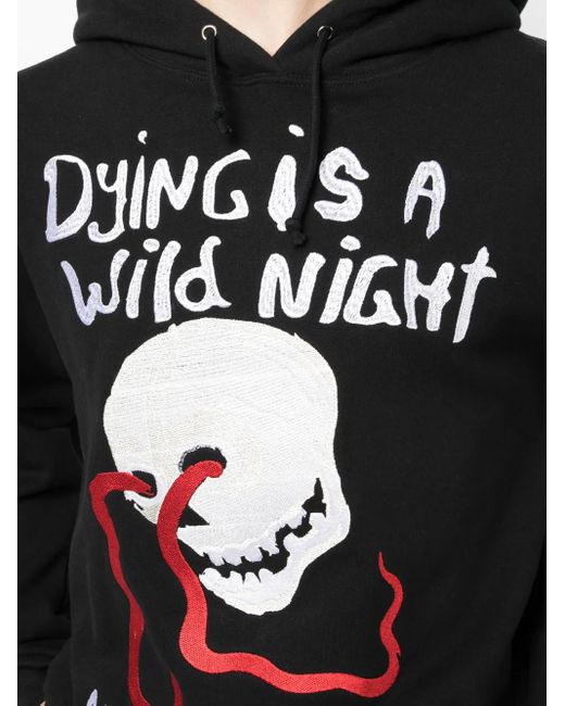 Endless Joy Black Wild Night Cotton Hoodie for men